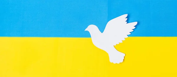 Підтримка України Війні Росією Голубка Миру Прапором України Моліться Воюйте — стокове фото