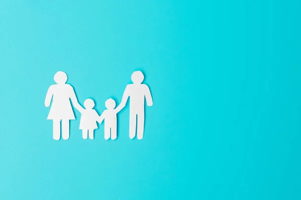 Happy Family Day Papierausschnitt Mit Vater Mutter Und Kindern Internationaler — Stockfoto