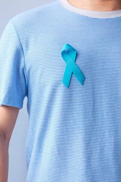 Blue November Protate Cancer Awareness Month Man Blue Shirt Μπλε — Φωτογραφία Αρχείου