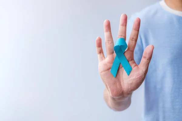 Blue November Prostate Cancer Awareness Month Man Blue Shirt Blue — Stockfoto