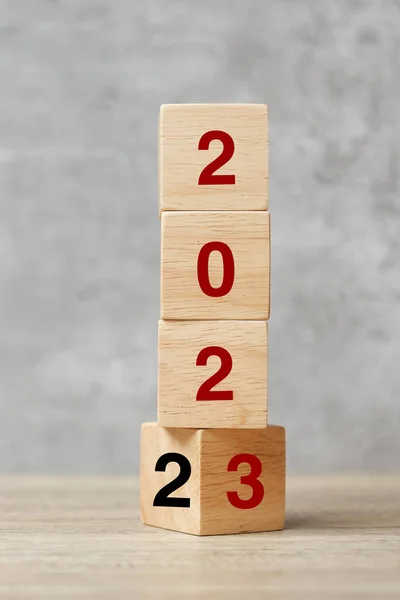 Block Flipping 2022 2023 Text Table Resolution Strategy Plan Goal — Fotografie, imagine de stoc