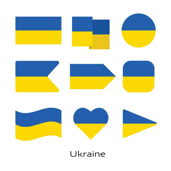 Ікона Прапора України Ізольована Білому Тлі Векторний Приклад — стоковий вектор