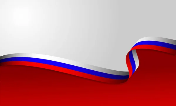 Ondeando Bandera Rusia Ilustración Vectorial — Archivo Imágenes Vectoriales