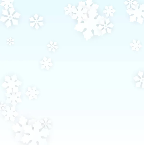 Χειμερινό Διανυσματικό Φόντο Νιφάδες Χιονιού Που Πέφτουν Απομονωμένος Στο Λευκό — Διανυσματικό Αρχείο