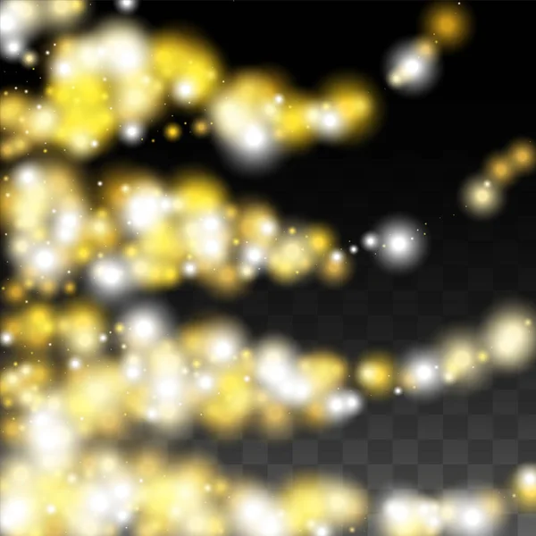 Texture Vectorielle Paillettes Sur Noir Golden Glow Pattern Noël Doré — Image vectorielle