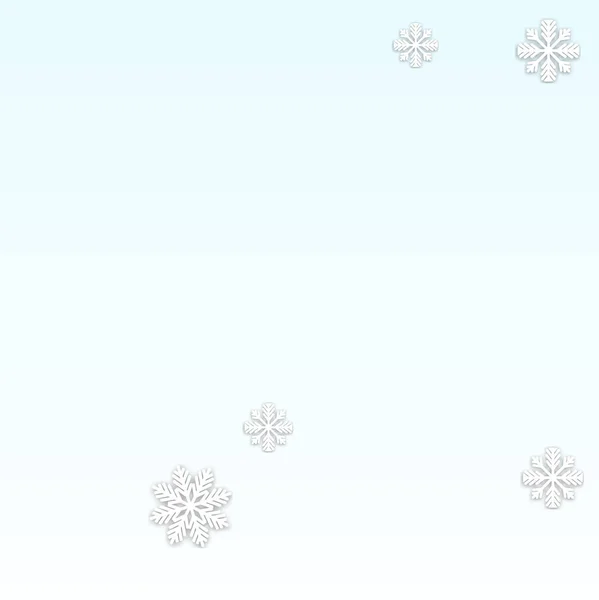 Kerstvectorachtergrond Met Vallende Sneeuwvlokken Geïsoleerd Wit Blauwe Achtergrond Luxe Sneeuwsprankelpatroon — Stockvector