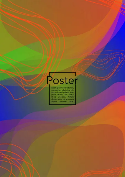 Modern Geometric Cover Design Gradient Abstract Lines Figures Business Flyer — 스톡 벡터