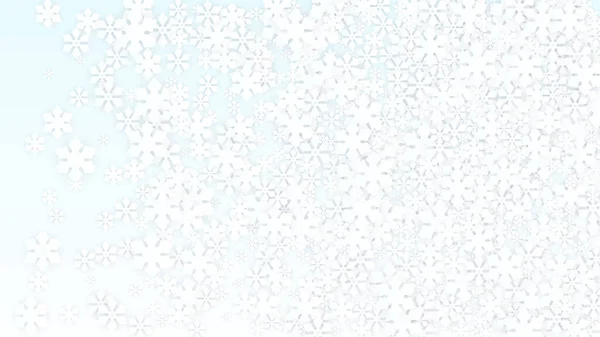 Fundo Vetor Inverno Com Flocos Neve Caindo Isolado Fundo Azul —  Vetores de Stock