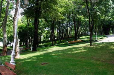 İstanbul'un Eminönü semtindeki tarihi kent gülhane Parkı'nın görünümü. Topkapı Sarayı, Türkiye.