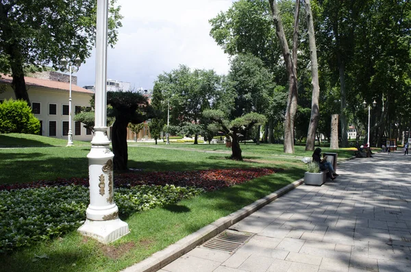 Vista Histórico Parque Gulhane Urbano Bairro Eminonu Istambul Palácio Topkapi — Fotografia de Stock