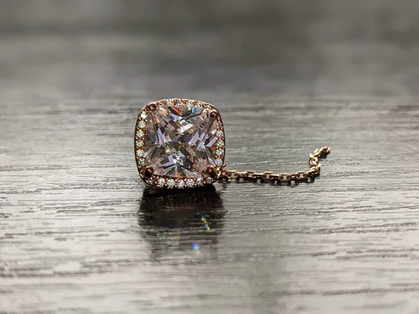 bracelet with colored crystals on a dark table close up