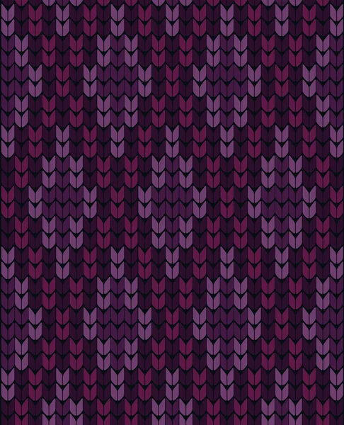 Фиолетовый вязаный бесшовный свитер — стоковый вектор