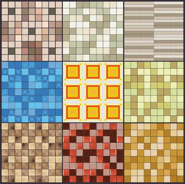 Collezione di mosaico di vetro backgrouand Grafiche Vettoriali