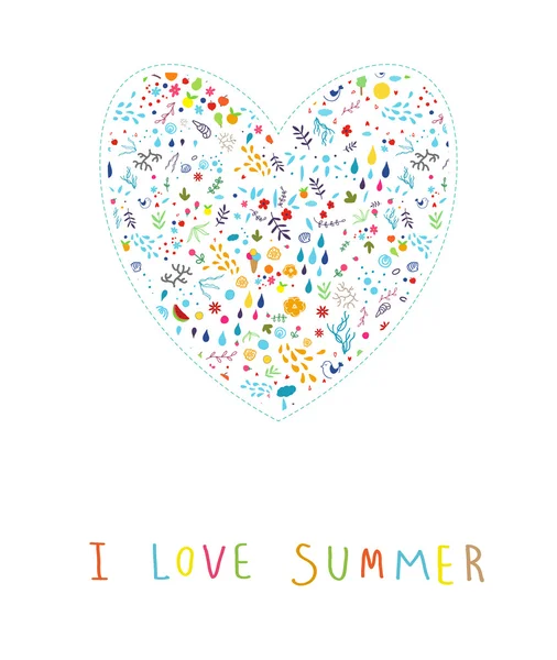 Я люблю лето. ! — стоковый вектор