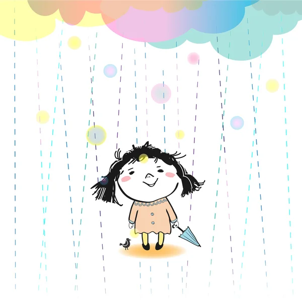 Oggi piove. — Vettoriale Stock