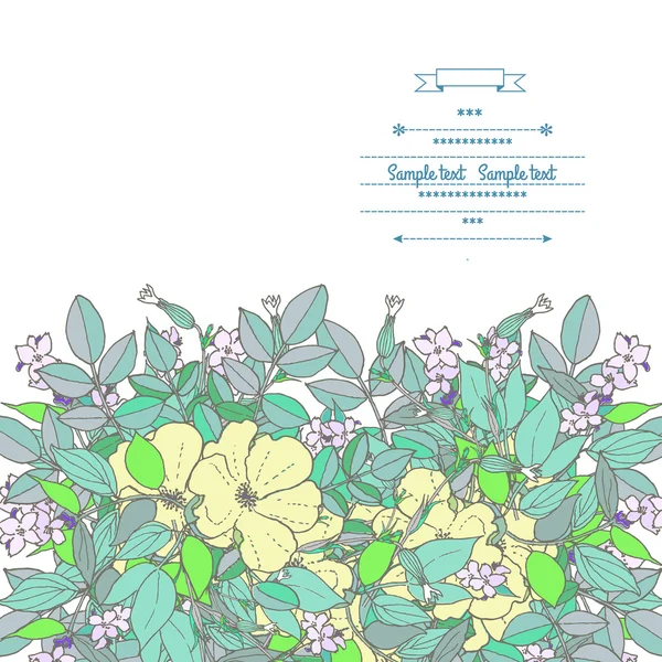 Decoración floral — Vector de stock