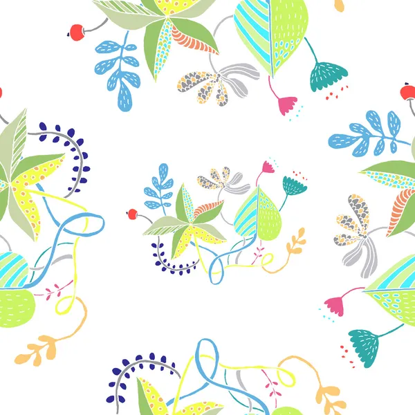 Bloemen naadloos patroon — Stockvector