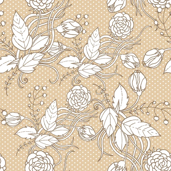 Bloemen naadloos patroon — Stockvector