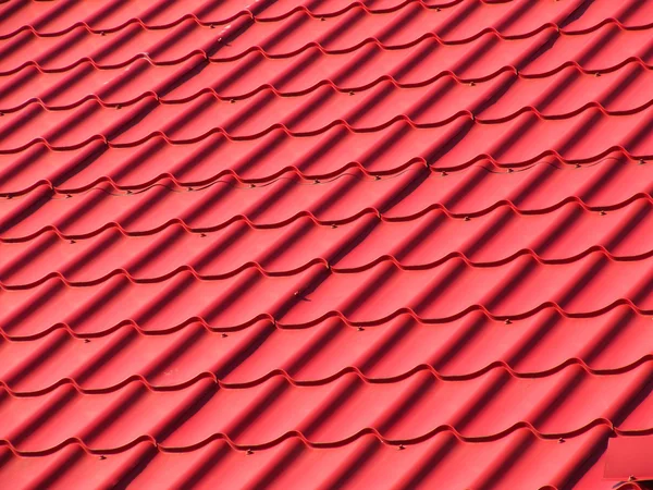 Azulejos rojos textura del techo —  Fotos de Stock