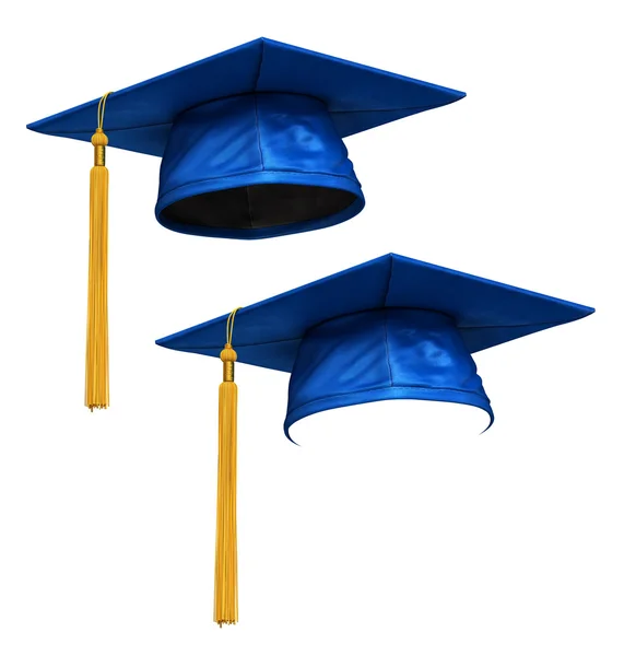 Rendering 3D del tappo graduazione blu — Foto Stock