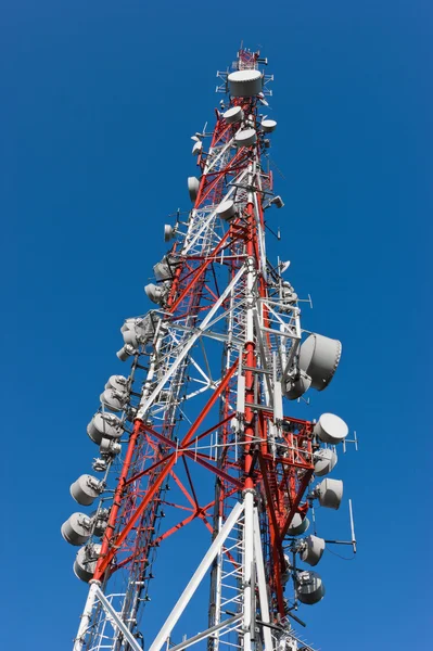 A large mobile phone antenna tower