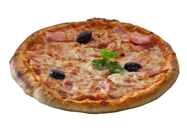 Pizza isolated over a white background — Stock Photo, Image