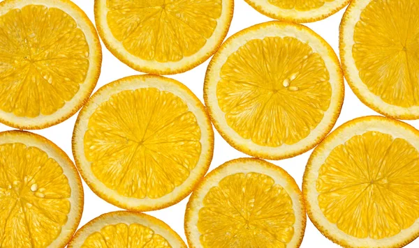 スライスされたオレンジ色の透明な円 — ストック写真