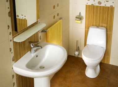modern banyo lavabo ve tuvalet iç