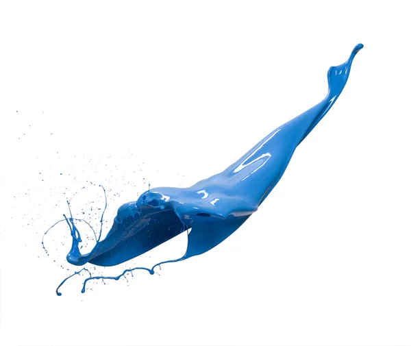 Mavi boya sıçraması — Stok fotoğraf