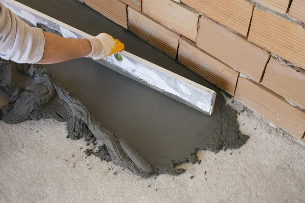 Laying of floor coating — Stock Photo, Image