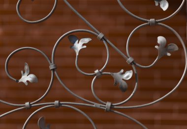 Decorative wrought iron grille clipart