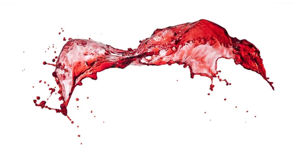Kırmızı şeffaf sıvı sıçraması — Stok fotoğraf
