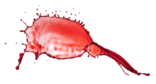 Spruzzi di liquido rosso trasparente — Foto Stock