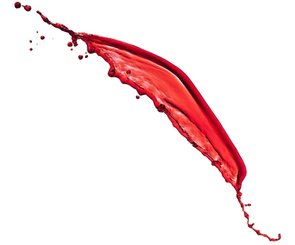 Spruzzi di liquido rosso trasparente — Foto Stock