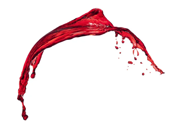 Spruzzi di liquido rosso trasparente — Foto Stock