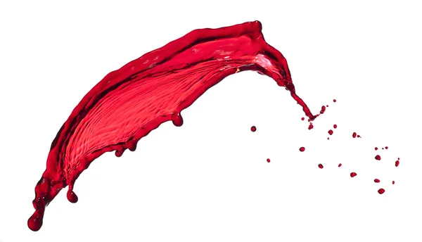 赤色透明液体のしぶき — ストック写真