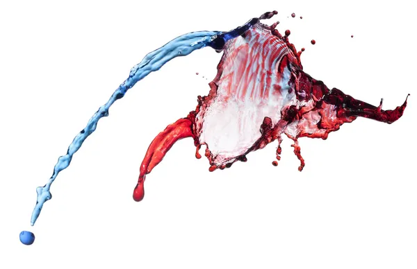 Flying splashes of mixed colors — Stock Photo, Image