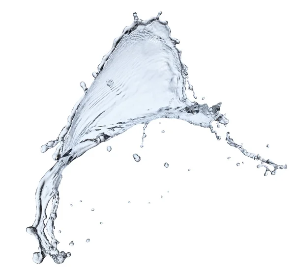 白い背景で隔離された液体のブルーのスプラッシュ — ストック写真