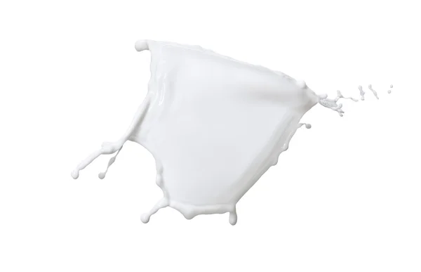 흰색 배경에 고립 된 흰 우유 — 스톡 사진