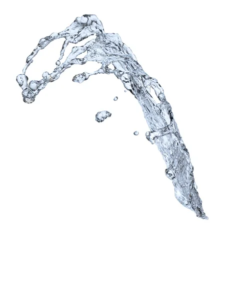 Blå flytande splash isolerad på vit bakgrund — Stockfoto