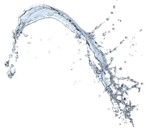 Blaue Flüssigkeit spritzt isoliert auf weißem Hintergrund — Stockfoto