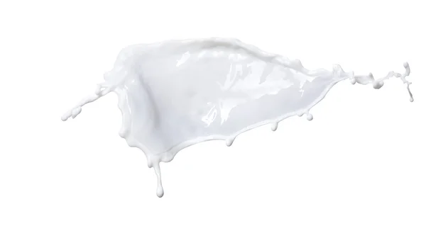 Latte bianco isolato su fondo bianco — Foto Stock