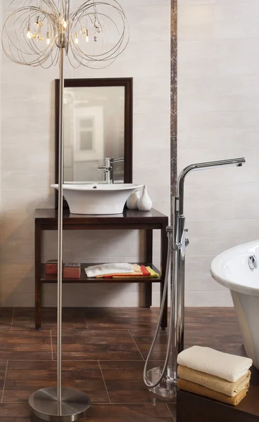 Dettaglio bagno e lavabo — Foto Stock