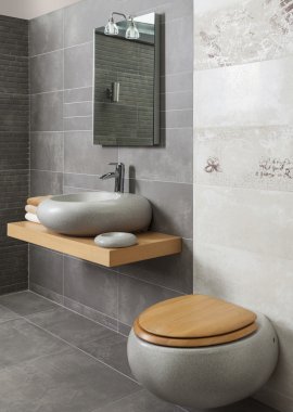 modern banyo lavabo ve tuvalet iç