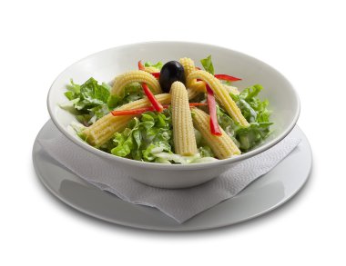 Healthy salad with corn clipart