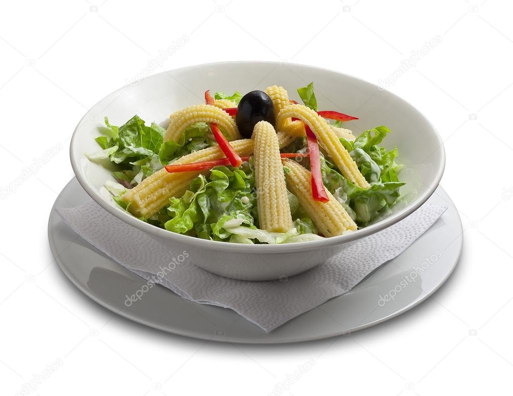 Healthy salad with corn