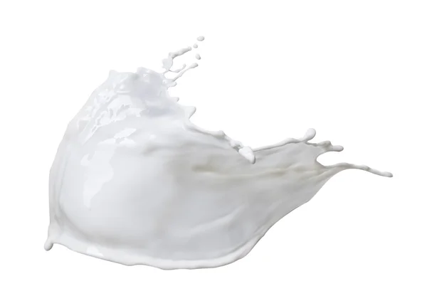 Vit mjölk isolerad på vit bakgrund — Stockfoto