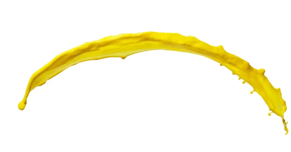 Żółty płyn rozchlapać — Zdjęcie stockowe