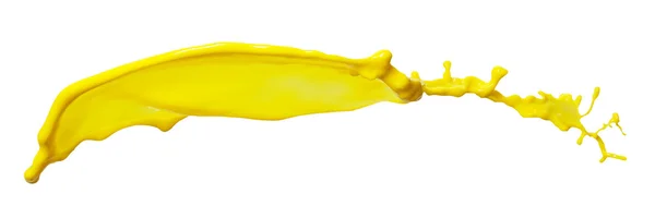 Salpicos líquidos amarelos — Fotografia de Stock