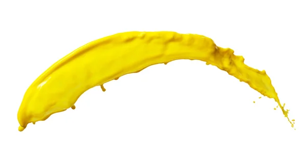 Sarı sıvı sıçrama — Stok fotoğraf